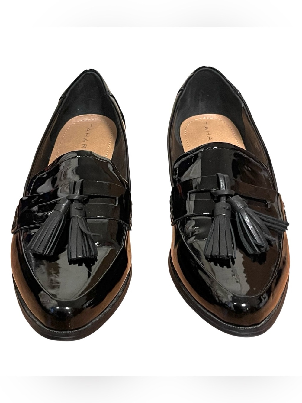 Tahari Patent Leather Lainey Penny Loafers Tassel — Size 8 - Picture 5 of 11